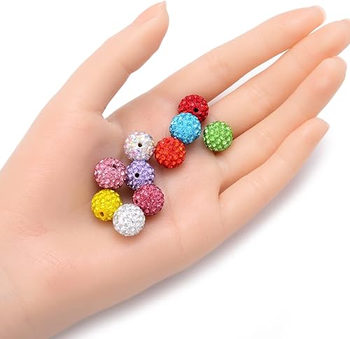 Miniatura 2 de 25 cuentas sueltas de Adabele grado A con diamantes de imitación de cristal para pavimentar cuentas sueltas de 0.472 pulgadas (0.472 in), color azul