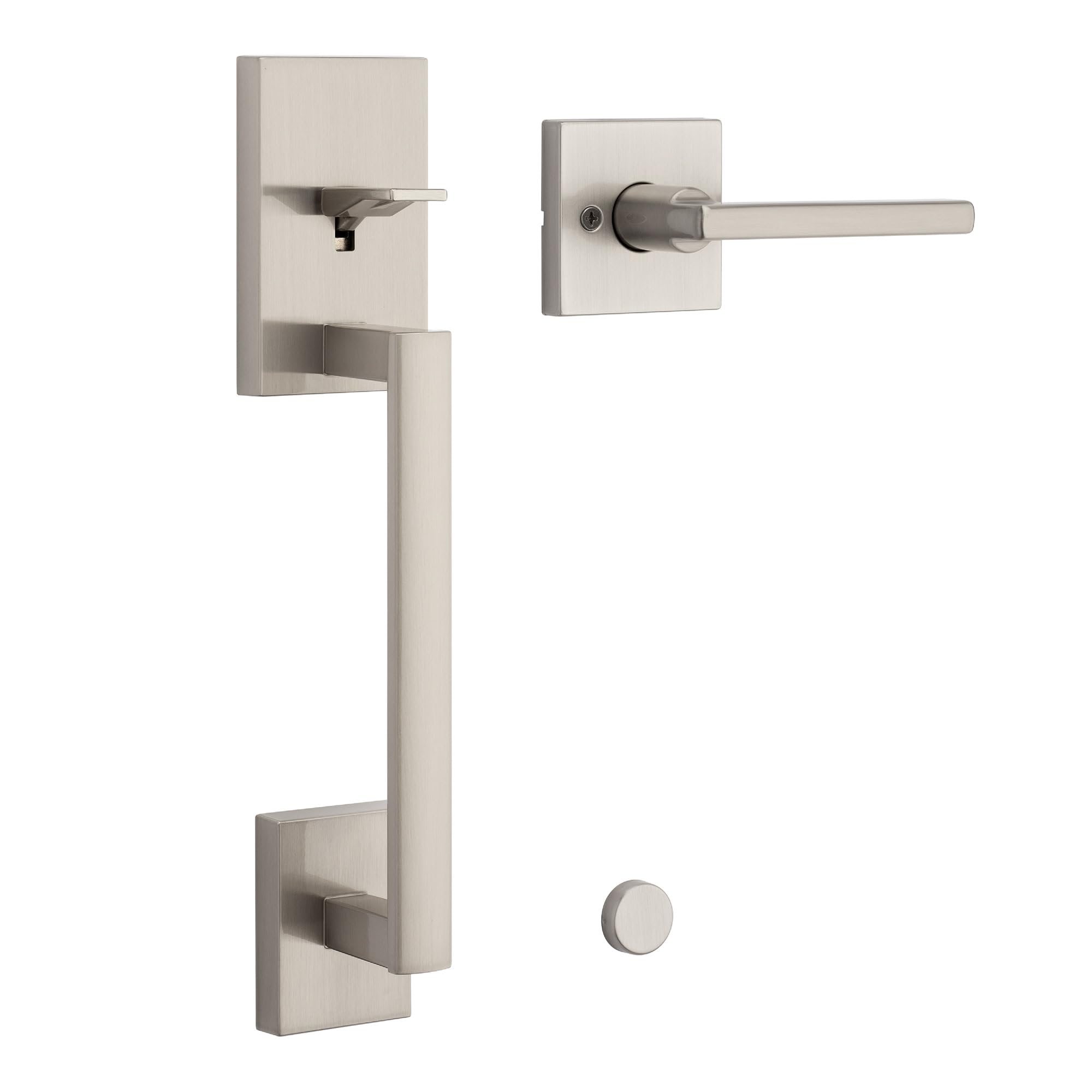 ダブ・セレクションズ1 Kwikset San Clemente Front Entry Door Handle Set, No Lock, Satin