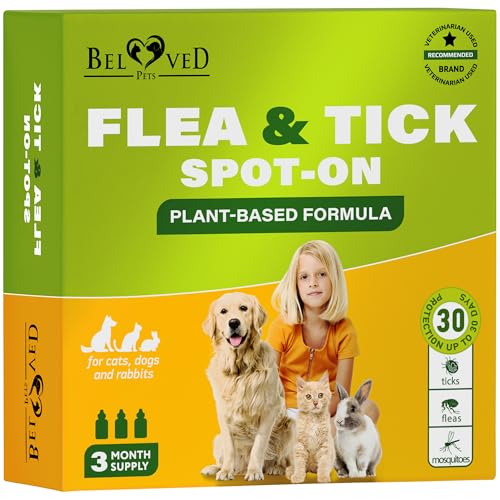 Flea and Tick Prevention for Small Dogs & Cats, Rabbits - Natural Flea Treatment & Pest Control -...
