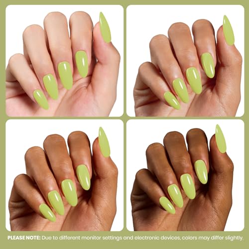 Image of Beetles Green Gel Nail Polish - Fresh Pistachio 15ML /0.51Fl Oz, Light Green Gel Nail Polish, Neon Lime Color Soak Off UV LED Lamp Pastel Nails Art, Manicure Salon DIY Summer Day Nails