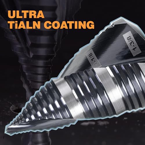 Image of 1 /4 inch-1-3 /8 inch M35 Step Drill Bit Unibit Hole Drilling 3 Sizes