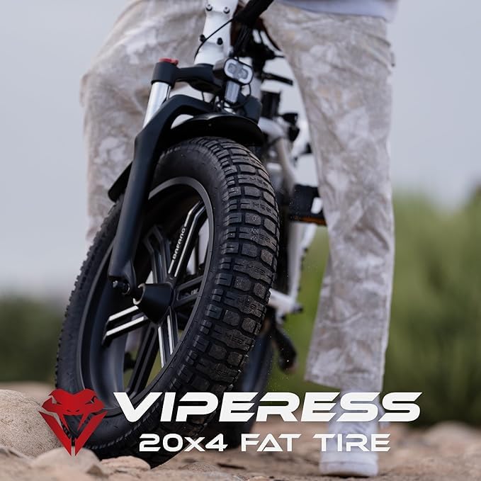 HEB VIPERESS 20x4 Bike Tire / 26x4 Bike Tire + Tubes - Fat Tire for Ebike MTB, Heavy Duty High-Performance E-Bike Mountain Bike Tire, All-Terrain Directional Tread, High-Density Tire