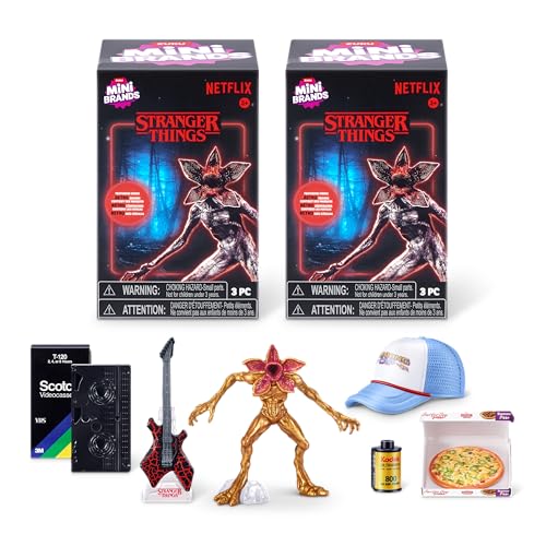 Mini Brands Netflix Stranger Things Blind Box 2 Pack di ZURU – Giocattolo a Sorpresa collezionabile con Mini Personaggi iconici.
