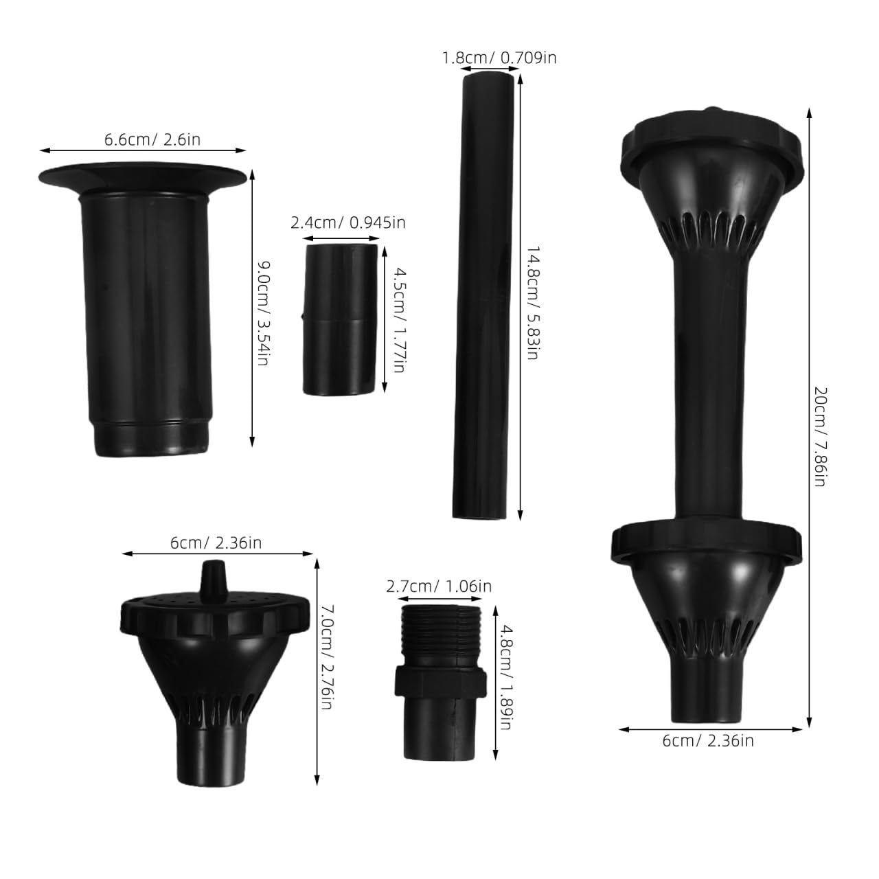 OUNONA Water Fountain Nozzle Ensemble De 9 Buses De Fontaine Pour Pompe De Bassin TêTes De PulvéRisation D'Eau Multifonctions Pour Fontaine D'ÉTang Et Piscine Accessoires Pour Jet D'Eau ExtéRieur