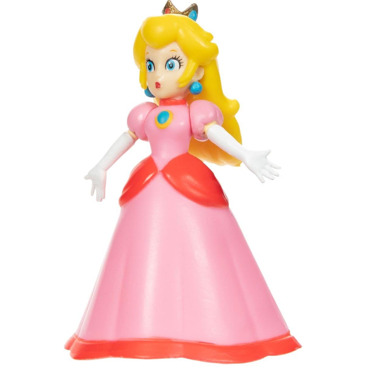 Mondo di Nintendo - Super Mario Bros - Figura articolabile 6,3 cm - Principessa Peach