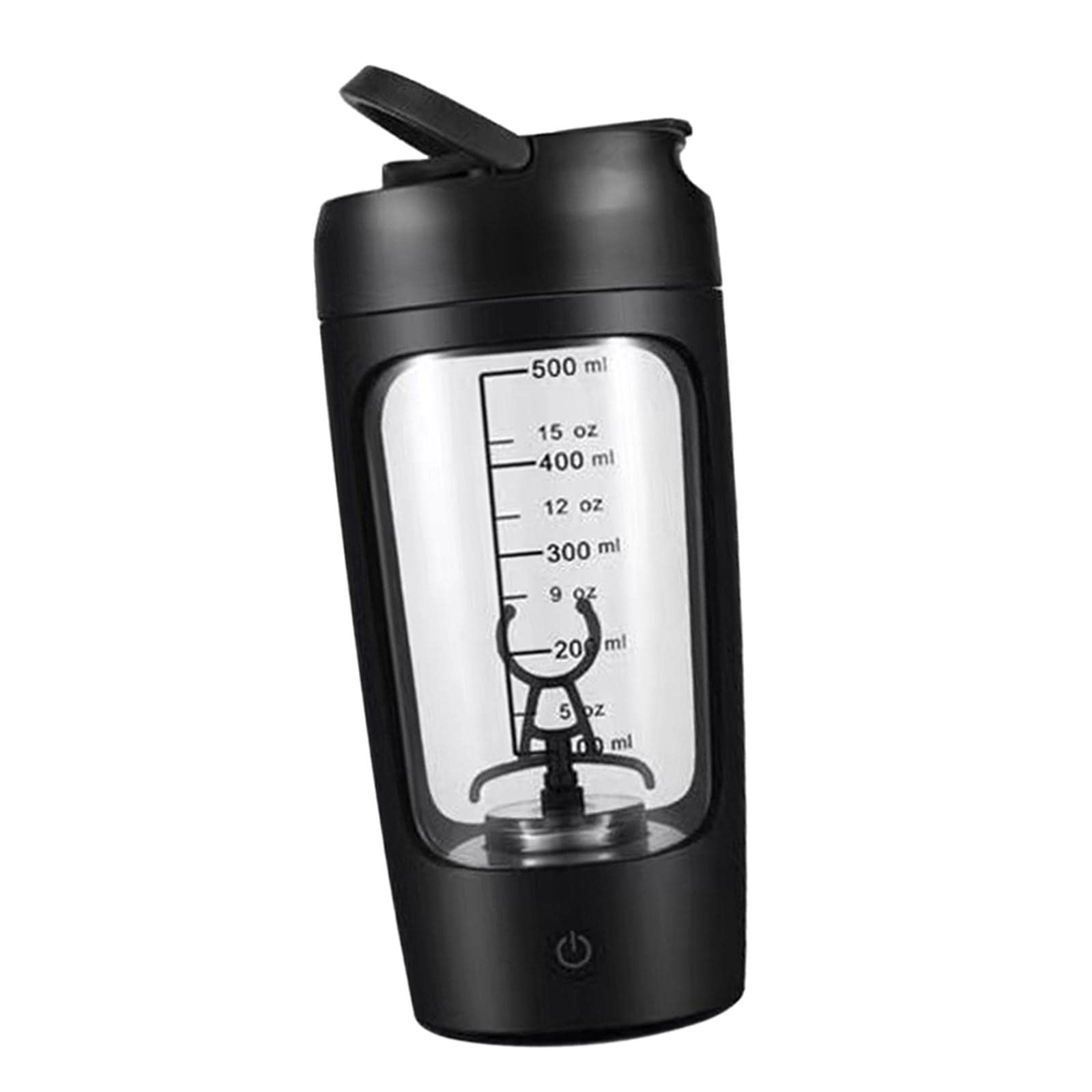 Lot de 2 shakers de protéines électriques portables pour lait, milkshakes, café, noir, 20 x 9,2 x 9,2 cm