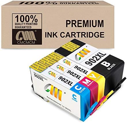 CMCMCM UPDATED Remanufactured Ink Cartridges Work for HP 902XL 902 XL Work for OfficeJet Pro 6978 6962 6968 6975 6960 6970 6950 6954 6979 6951 Printer (Black, Cyan, Yellow, Magenta)