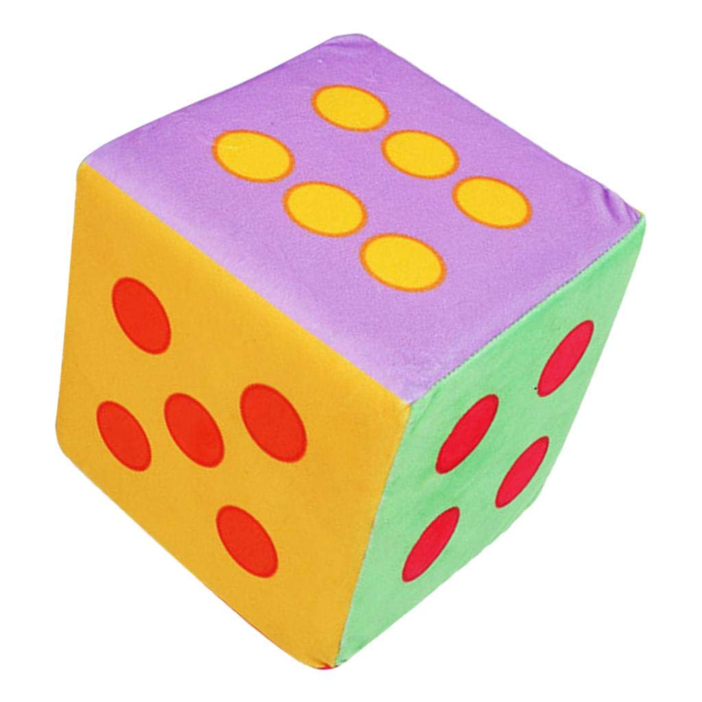 Juego de 5 dados de espuma Jumbo para jugar a los dados, suministros escolares de carnaval, 6 pulgadas, multicolor