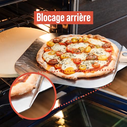 Chef Pomodoro Pelle a Pizza avec Poignée en Bois Pliabl...