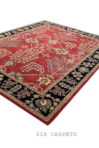 Image of 9x12 Ft Woolen Floor Rug - Oversized Hand-Tufted Wool Carpet for Elegant Home Interiors