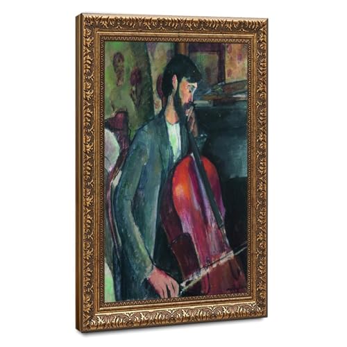 Impression sur toile The Cellist par Modigliani - Cadre 50,8x76,2 cm