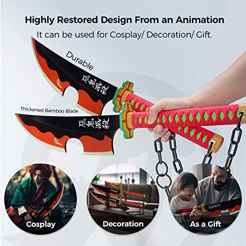 cold blade demon katana - 41 inch anime replica with belt and stand - durable sword perfect for cosplay - nichirin sword with authentic design