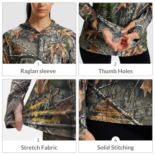 LOOGU Women's UPF 50+ Sun Protection Hoodies Shirts Slim Fit Long Sleeve Lightweight Quick Dry UV Fishing Hking Outdoor4