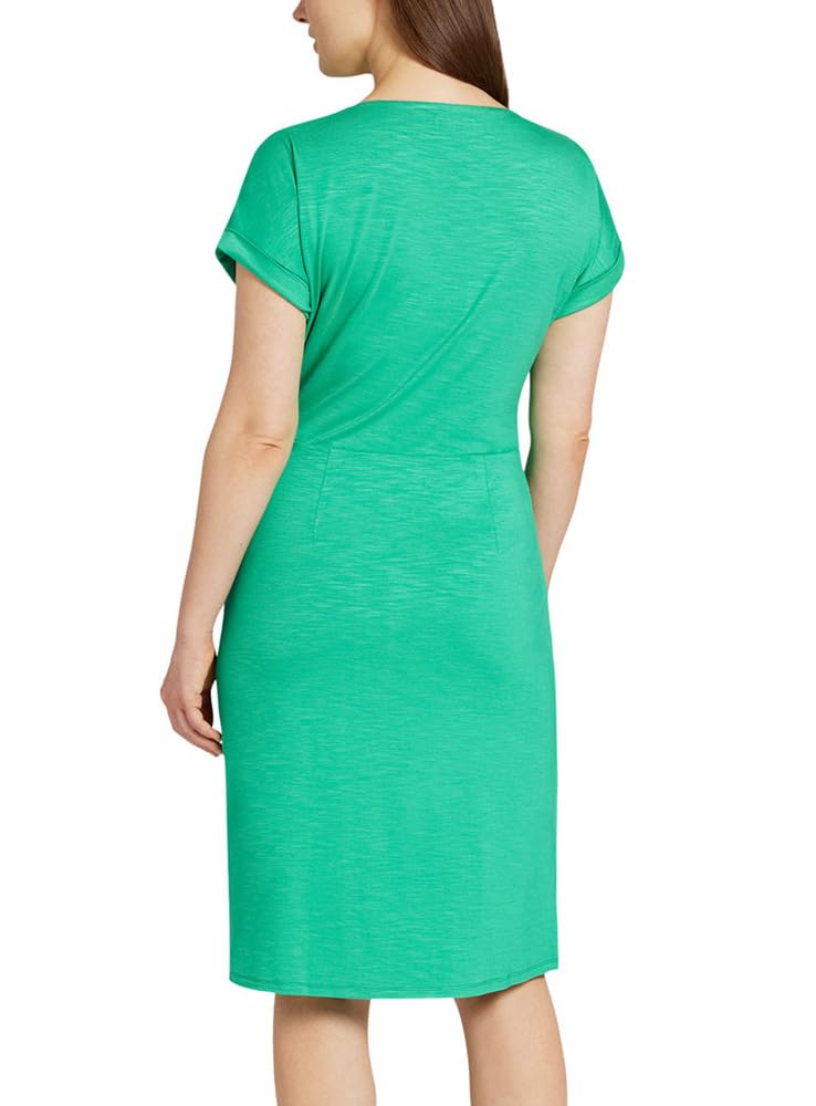 Chaps Damen Strickkleid mit kurzen Ärmeln und Rundhalsausschnitt