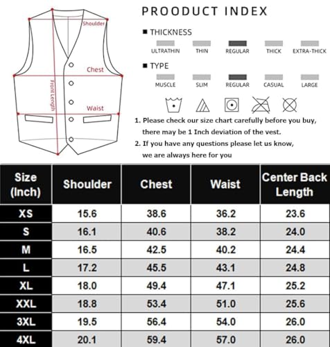 Coofandy LZ21072101_ARG_XXL Mens Vest Formal Vintage 1920S Vest Gatsby Suit Vest St Patrick'S Day Vest thumb #4