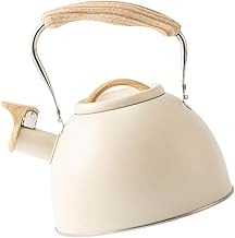 UPKOCH Chaleira Zumbindo Teteras Para Hervir Agua Bule De Esmalte Apito Chaleira De Água Fogão Chaleira Assobiando Chaleira De Água Chaleira Para Fogão 3L Portátil Folhas Soltas Aço