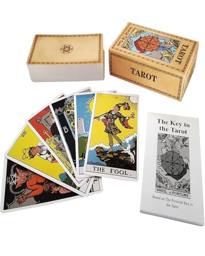 Image of Tarot Cards, Tarot Card Deck, Tarot Cards Deck 78 Original, Suitable for Family Party Games, Divination Tool Tarot Card, Excluding Guide Book (Cards+Box)