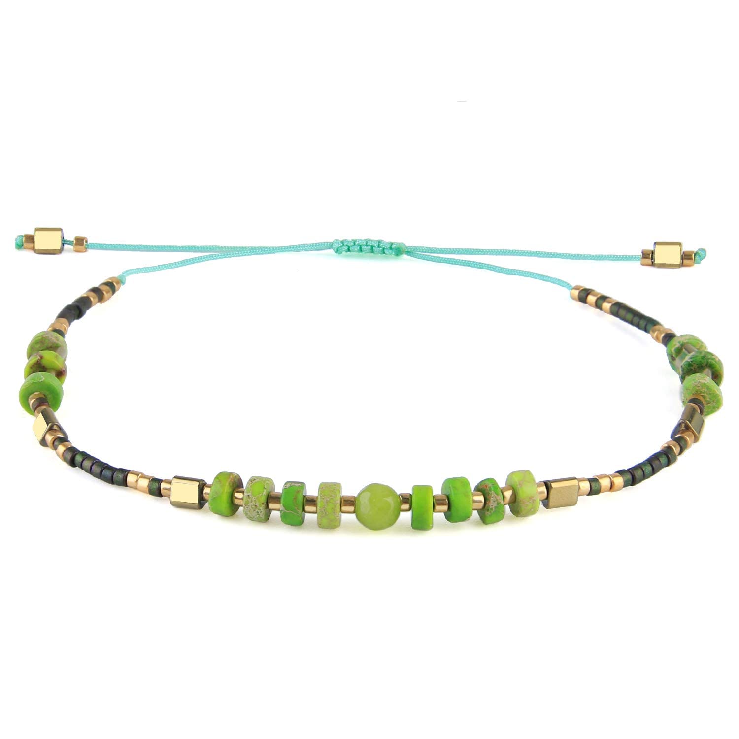 KELITCH Pulseras Amistad con Cuentas Concha Cristal Color Bohemio Pulsera Hecha A Mano Brazaletes Joyería para Mujer — view 45