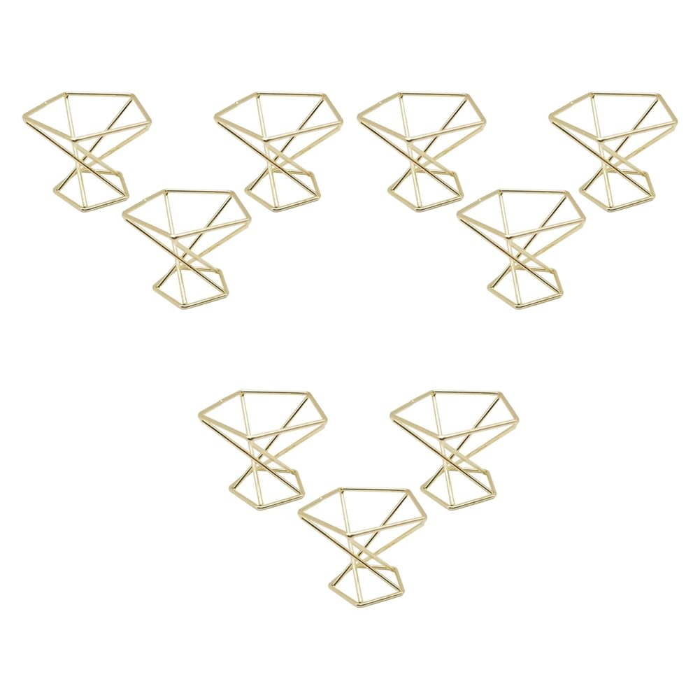 Hndhbfgrt 9 Pcs Geometric Air Plant Holder Airplants Rack Metal Plants Stand Planter Shelves Himmeli Decor Tillandsia Containers