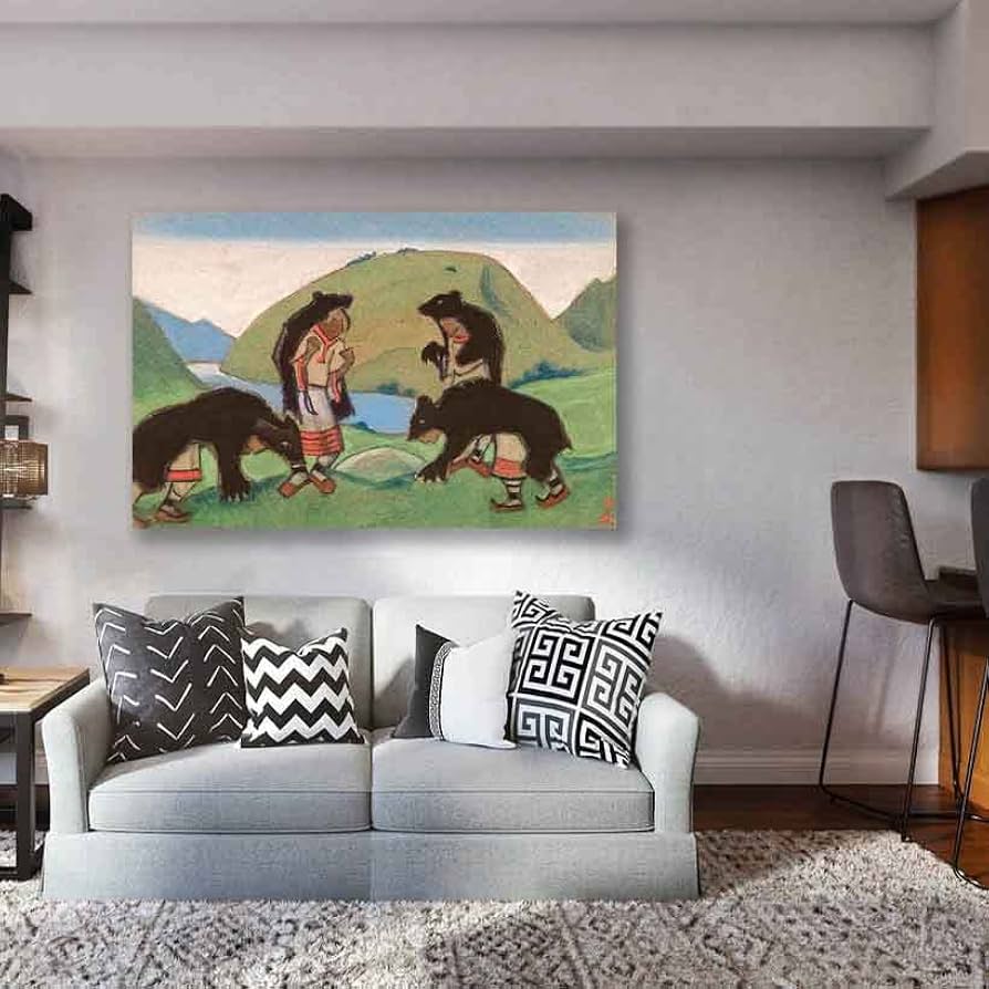 ルアレゾール《熊の皮をかぶった老人》壁飾複製名画 ポスター飾り絵 油絵画 り油絵 インテリア 壁の絵 絵画 パネルアート 装飾画 家の装飾ポスタ ウォールアート(70x100cm)28x39inch,額無し