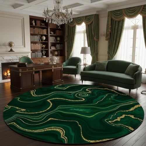 Luxury Natural Emerald Green Gold Abstract Art Aesthetic Deco Indoor