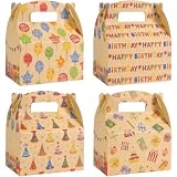 WERNNSAI 12 Pcs Birthday Party Treat Boxes Kraft Gift Box for Birthday
