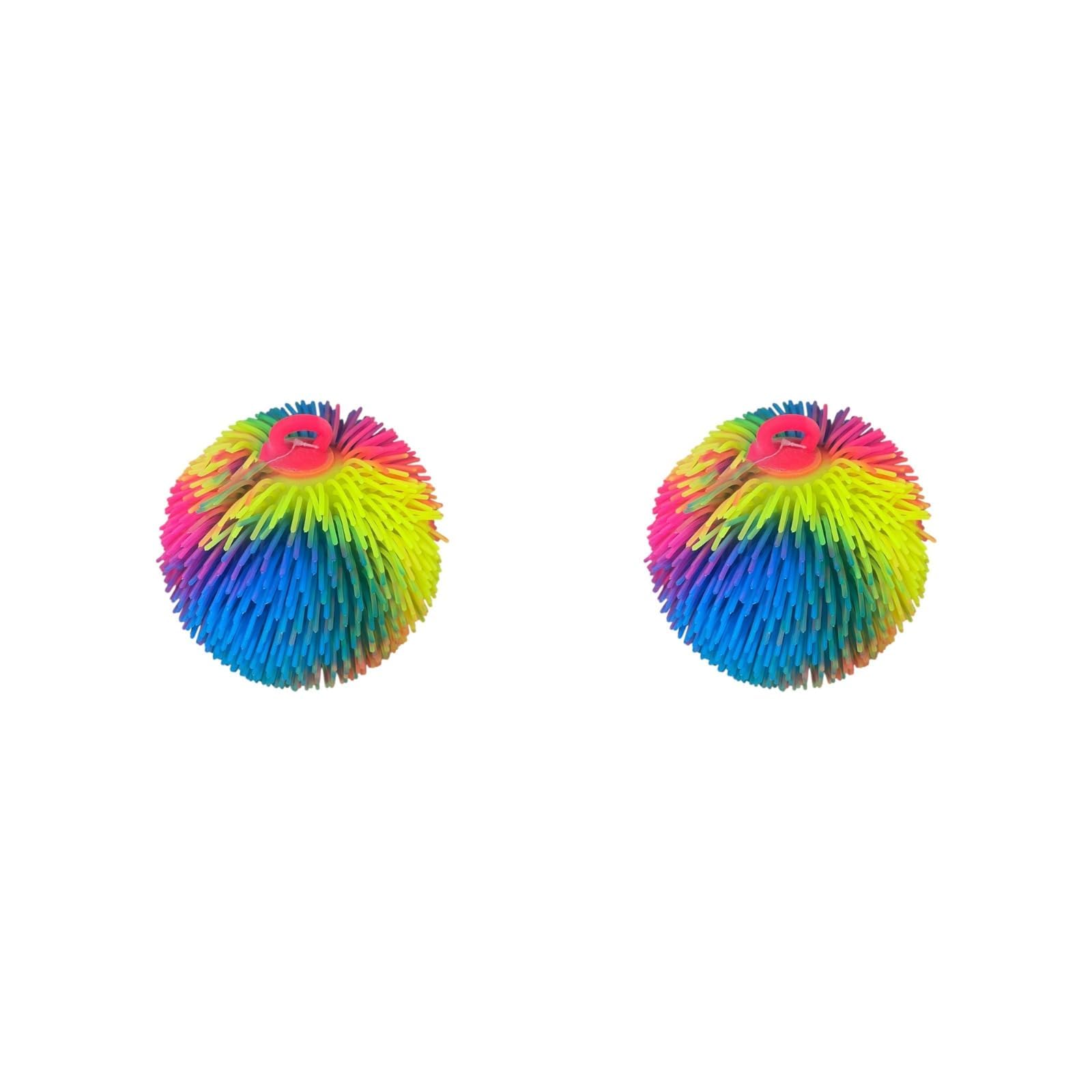 Neel Saanjh Silicone Sensory Stress Relief Ball, Rainbow, Soft Spiky Squeeze Toy, Stretchable, Rubber Bristles, Colourful Tactile, Fidget Toy Party Favors, Return Gifts and Fun Activities (2 PCS) — image 1