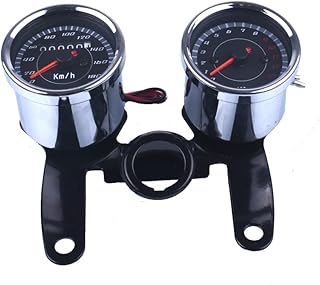Motorcycle Odometer Universal Motorcycle Speedometer Odometer Gauge 0~180km/h 13000 RPM Backlight Tachometer Set