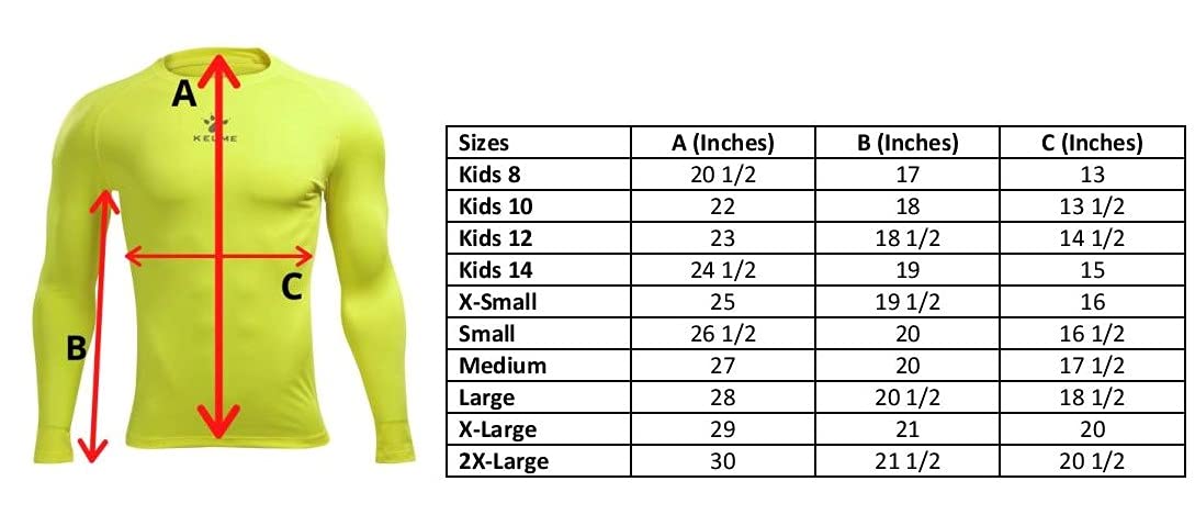 KELME Men's Cool Dry Compression Shirt Long Sleeve – Sports Base Layer Unisex – - Picture 10 of 26