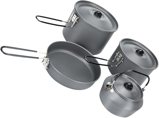 Kisangel 1 Set Outdoor Pot Camping Dinnerware Outdoor