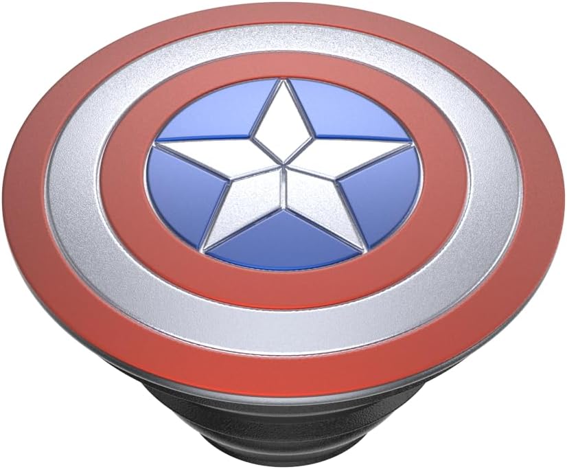 PopSockets Adhesive Phone Grip, Holder, Phone Stand, Marvel - Enamel Captain America Shield