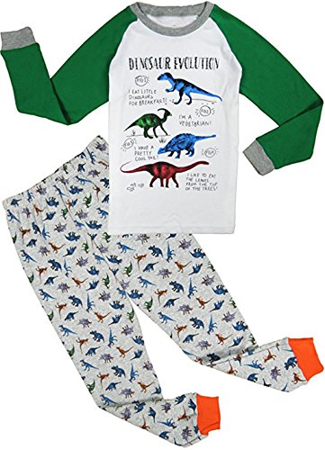 Babylike Fashion Boys Dos Conjuntos de Pijama de Dinosaurio, Ropa de Dormir para...