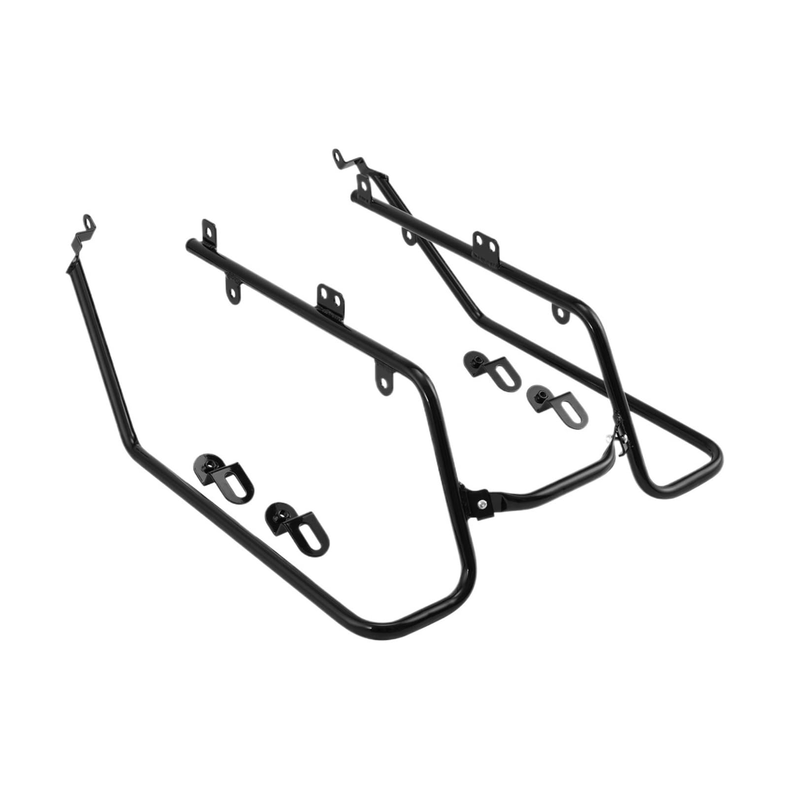 HYMEFH Saddlebag Conversion Support Brackets Compatible With Harley Dyna Fat Bob Street Low Rider Super Glide Switchback FLD FXDB FXDL(Black)