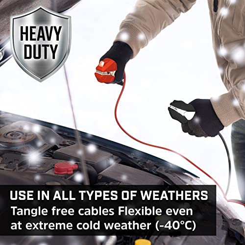 Energizer Jumper Cables For Car Battery With Built-In Led Lights, Heavy Duty Automotive Booster Cables For Jump Starting Dead Or Weak Batteries - Carrying Bag Included (25-Feet (1-Gauge) #TOP3