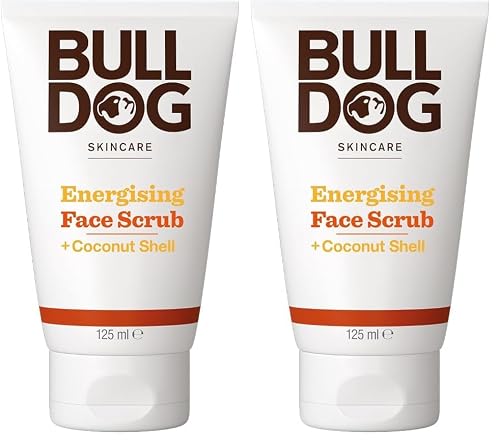 Image of BULLDOG SKINCARE - Energising Face Scrub For Men Exfoliating Coconut shell scrub 125 ml (Pack of 2)