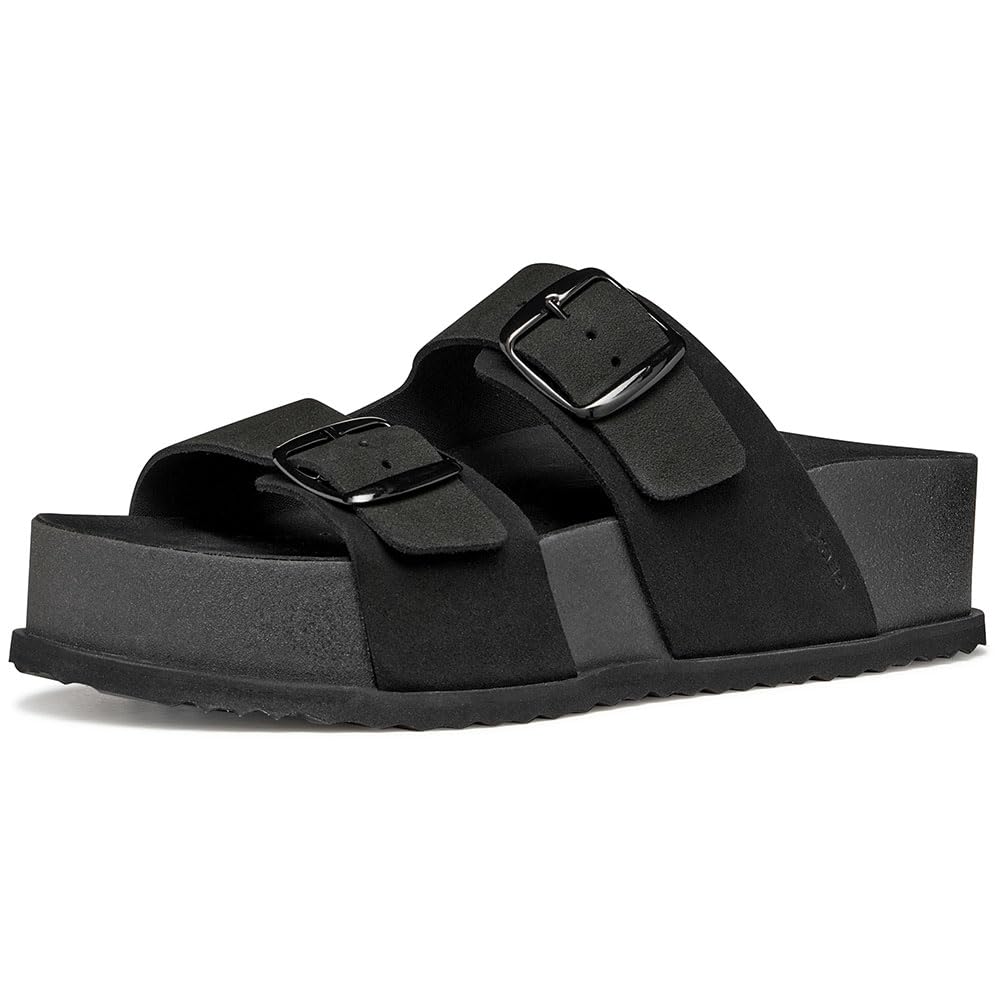 Geox D Sandybett High A, Sandalia Plana Mujer