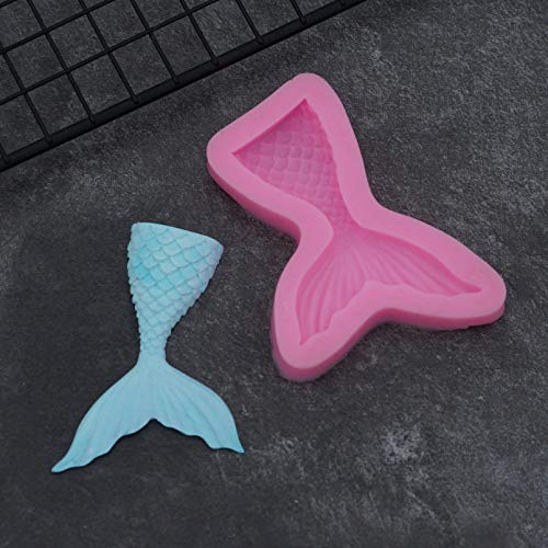 HONGYAN Molde De Silicona De Cola De Sirena Fondant Cupcake Decoración De Pasteles Sugarcraft Herramientas De Arte    Molde Hecho A Mano Cola De Tenedor De Pescado