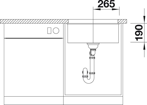 BLANCO SUBLINE 500-U 523432 Évier de Cuisine, Anthracite, 500 mm - 5