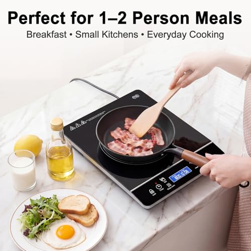 Image of 8-Inch Small Cast Iron Skillet, Lightweight Titanium Enameled Frying Pan
