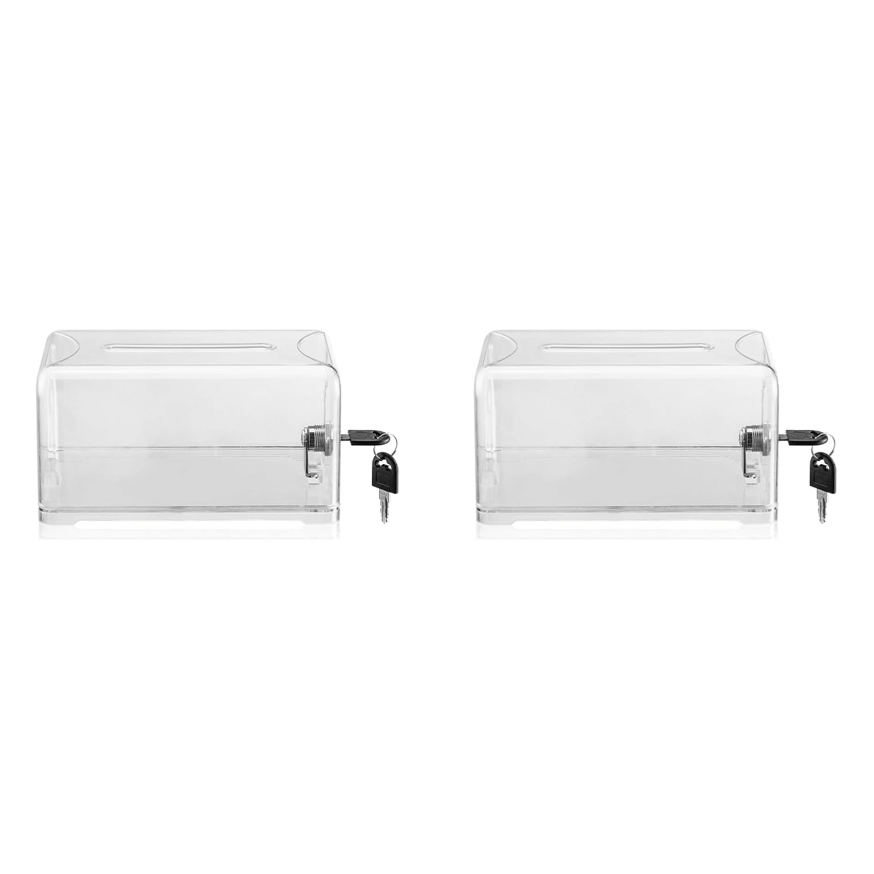 Onchdbfhuu 2X Donation Suggestion Box with Lock, Ballot Box,Suggestion Box for Fundraising, Donation, Tip Jars, Raffle Box