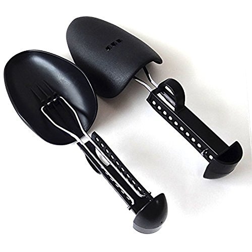 B&E LIFE Practical Plastic Adjustable Length Men Tree Shoe Stretcher Boot Holder (2 Pairs Black) - Thumbnail 5