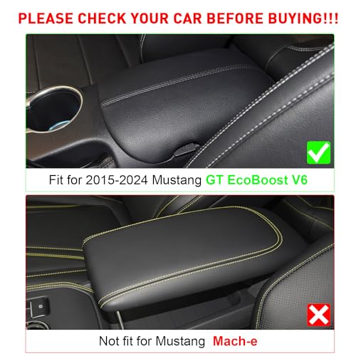 Image of Console Cover for Ford Mustang Accessories 2026 2025 2024 2023 2015-2022
