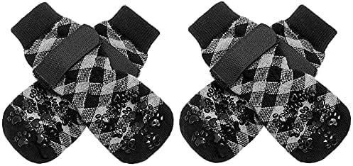 EXPAWLORER Dog Socks with Grips, Double Sides Anti-slip Dog Gripper Socks for Hardwood Floors Stop Licking Injured Paws