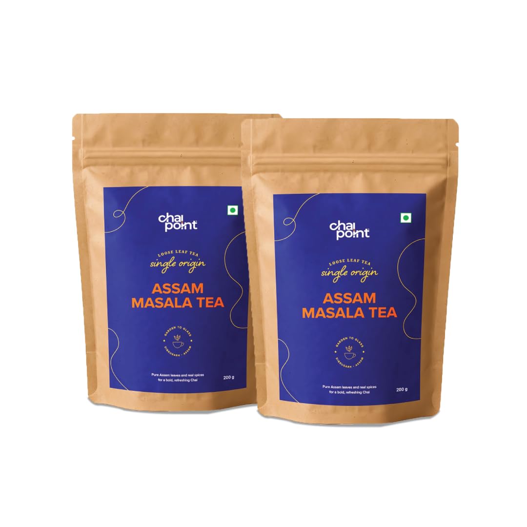 Assam Masala Tea – 400g (Pack of 2) | Premium Chai Patti with 100% Natural Spices | Single-Origin Assam Tea | Authentic Masala Chai Blend