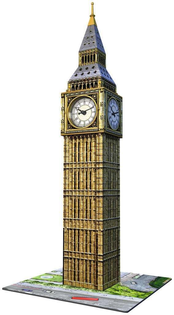 Ravensburger 3D Puzzle 12586 - Big Ben mit Uhr - 216 Teile - Das weltbekannte Londoner Wahrzeichen zum selber Puzzeln ab 8 Jahren: Erleben Sie Puzzeln in der 3. Dimension