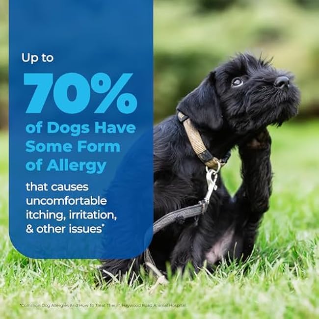 Vetnique Dermabliss 3-in-1 Medicated Dog Wipes - Relief for Itchy Skin, Allergies & Odor Control, Gentle No-Sting Formula, Antihistamine & Hydrocortisone Paw Wipes for Dogs & Cats 50 Count-sPYRsQHE