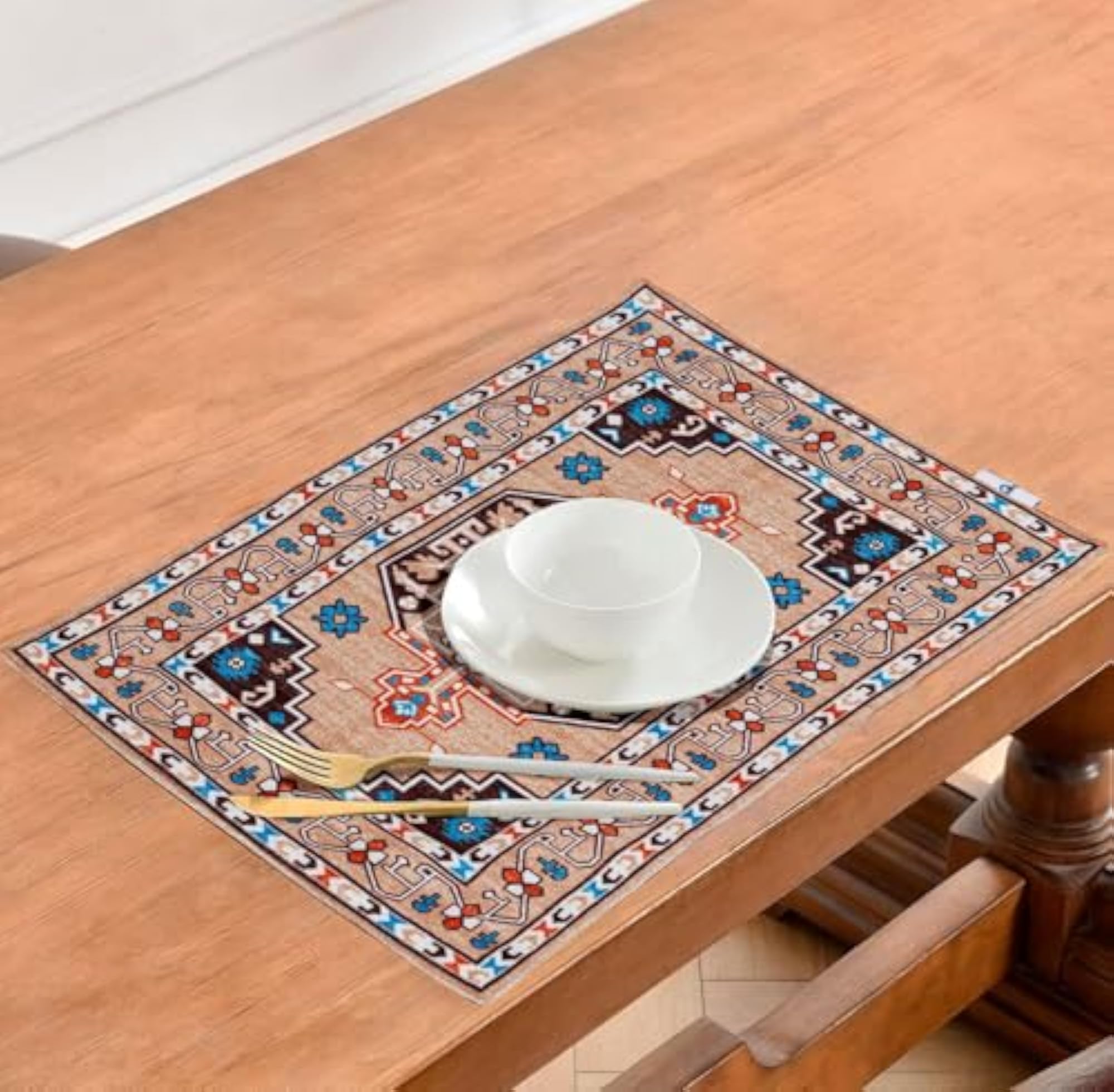 Eco-Friendly Polyester Dining Table Mats with Runner, Reusable