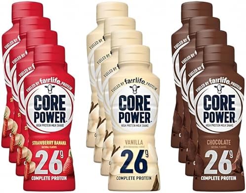 Fairlife Core Power 26g Protein Milk Shakes Variety Pack, Ready To Drink for Workout Recovery, 14 Fl Oz - (12-pack)