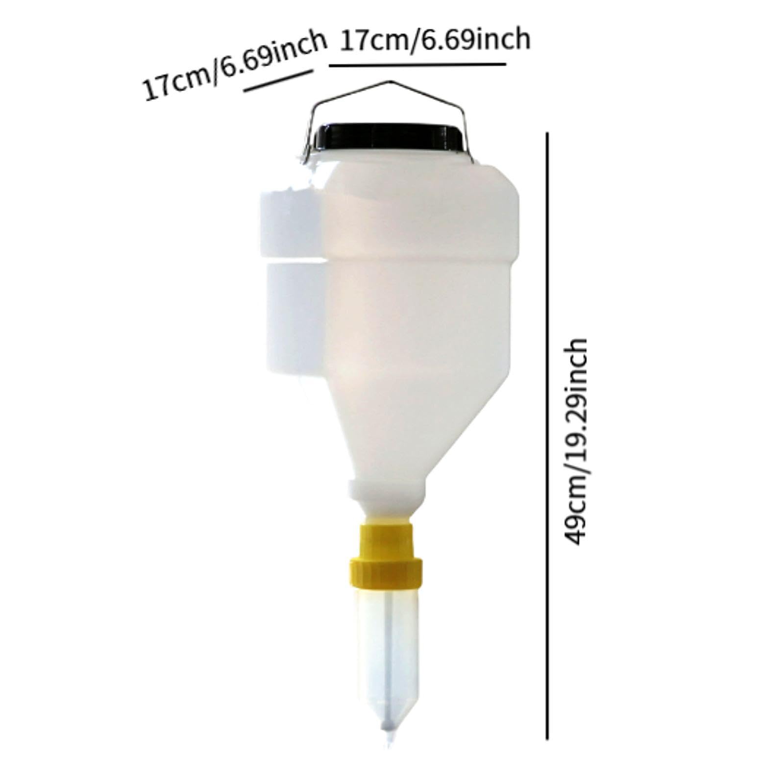 Milageto Saucenspender, nachfüllbare Salatdressing-Flasche, hängend Sauciere Soßenkanne, Gewürzflasche, 5 L für Restaurant, Picknick, Outdoor, Camping, Ketchup, Partys, Gelb