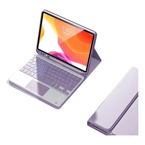 Capa Para Tablet Com Teclado Bluetooth Para iPad Air4/Air5 10.9 Polegadas (Cinza Lavanda, Teclado de